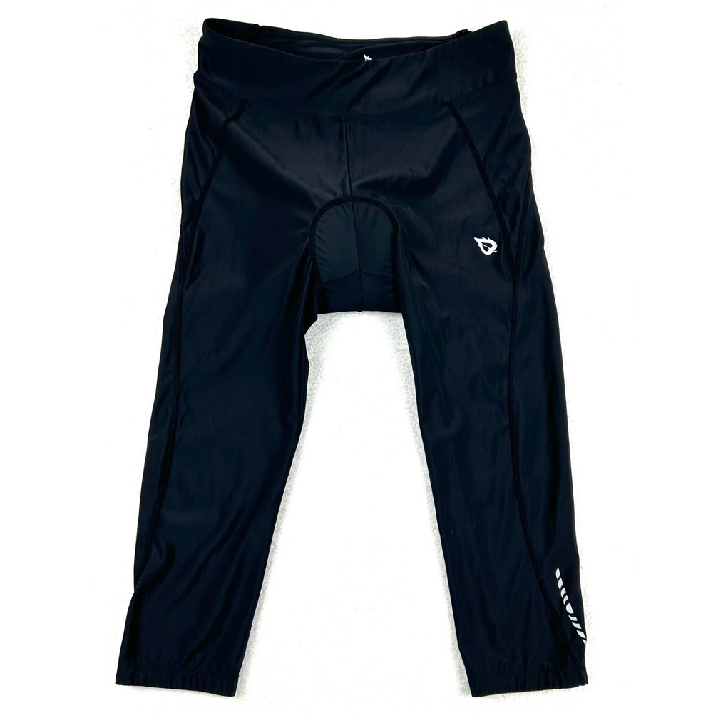 Baleaf Cycling Pants  XL Black UPF 50+ Padded Zippered Pocket Crop Elastic‎ Cuff